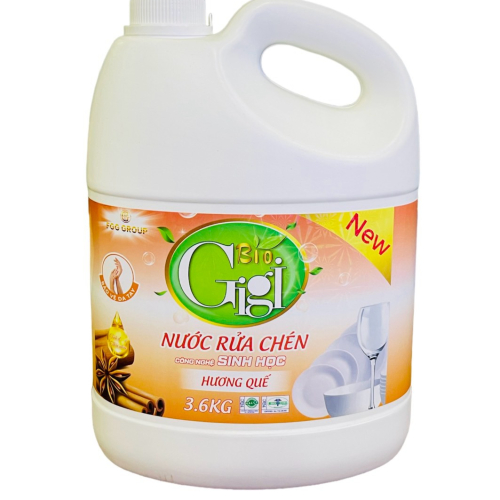 Rửa chén BIO GIGI  3.6kg - nắp trắng Quế
