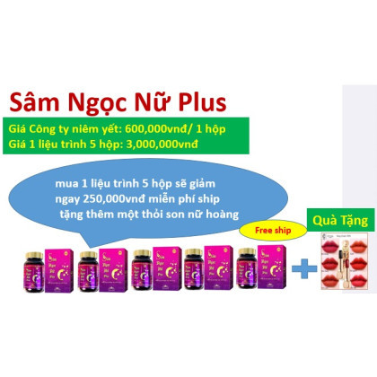 1 liệu trình 5 hộp Sâm Ngọc nữ Plus