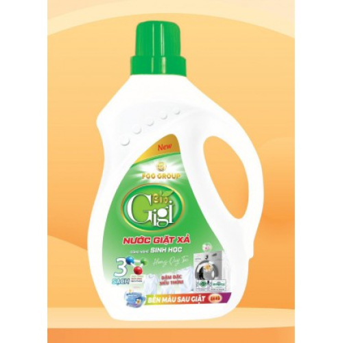 Nước giặt BIO GIGI cao cấp 3.6kg - can trắng nắp xanh. Hương Quý tộc, cá ngựa